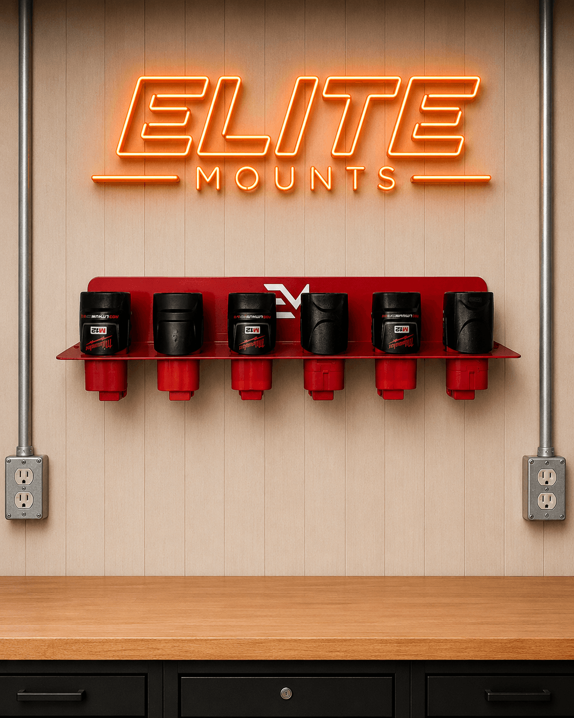 Elite Mounts Battery Holder - Compatible with Milwaukee 12v Battery, photo 5 of 5