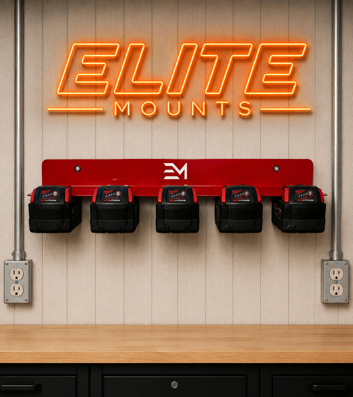 Elite Mounts Battery Holder - Compatible with Milwaukee 18v Battery, photo 5 of 5