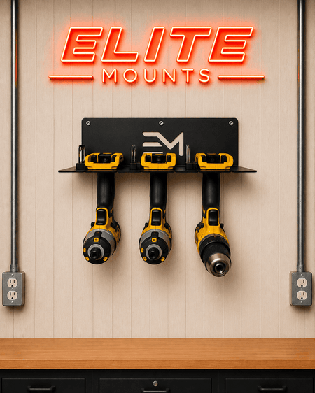Elite Mounts 3-Slot Drill Organizer compatible with DeWalt 20v, photo 5 of 5