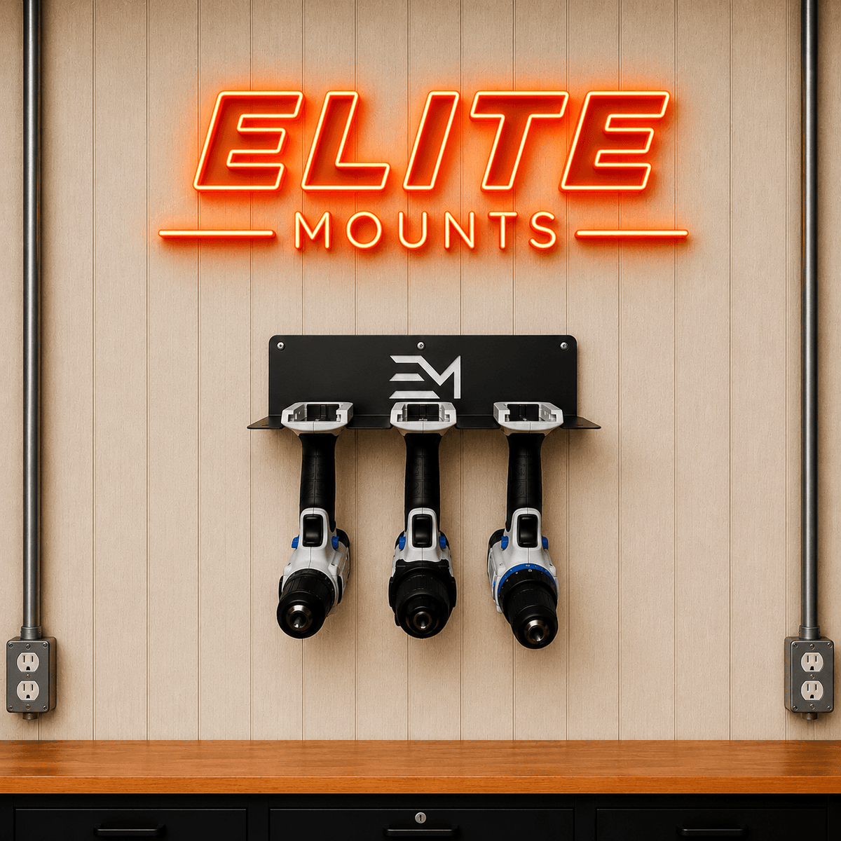 Elite Mounts 3-Slot Drill Organizer compatible with Hart, photo 5 of 5