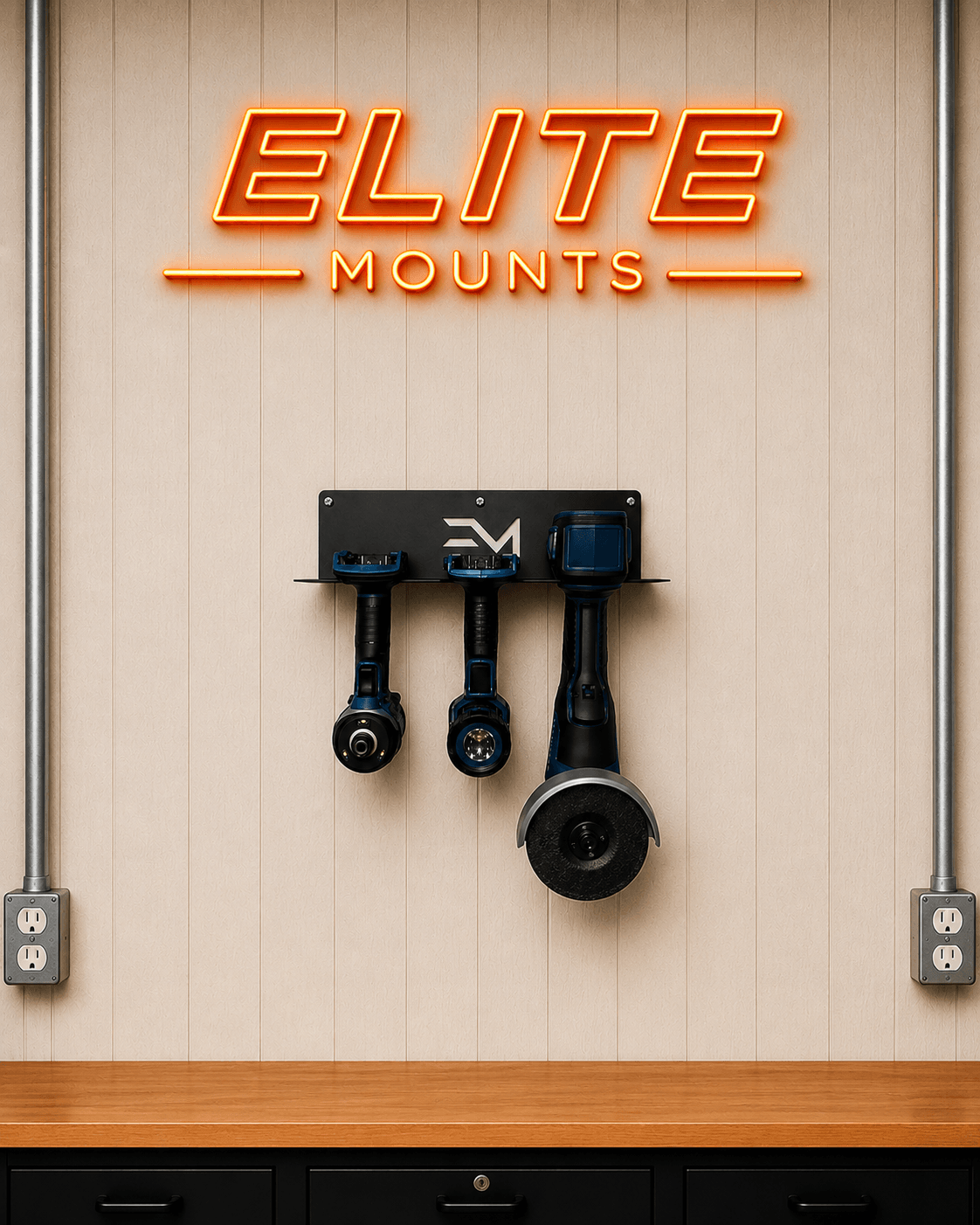 Elite Mounts 3-Slot Drill Organizer compatible with Hercules, photo 6 of 6