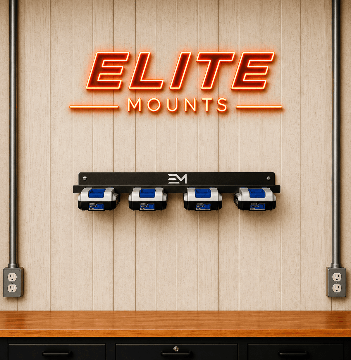 Elite Mounts 4-Battery Organizer compatible with Hart 20v, photo 6 of 6