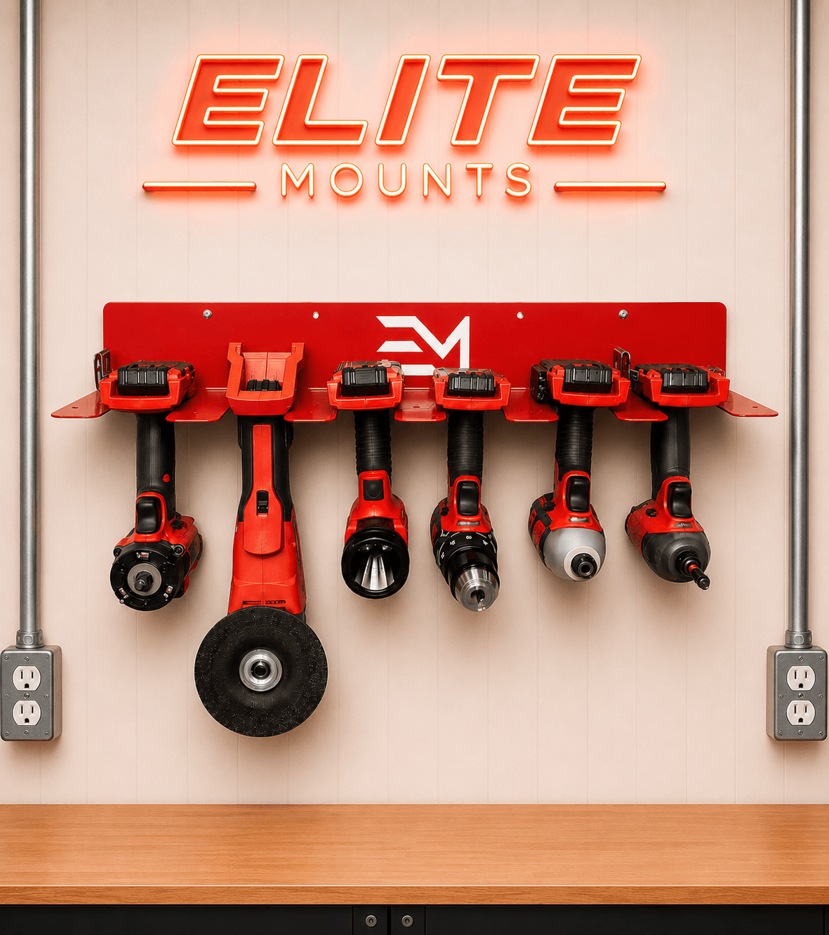Elite Mounts 6-Slot Drill Organizer - Compatible with Milwaukee, photo 5 of 5