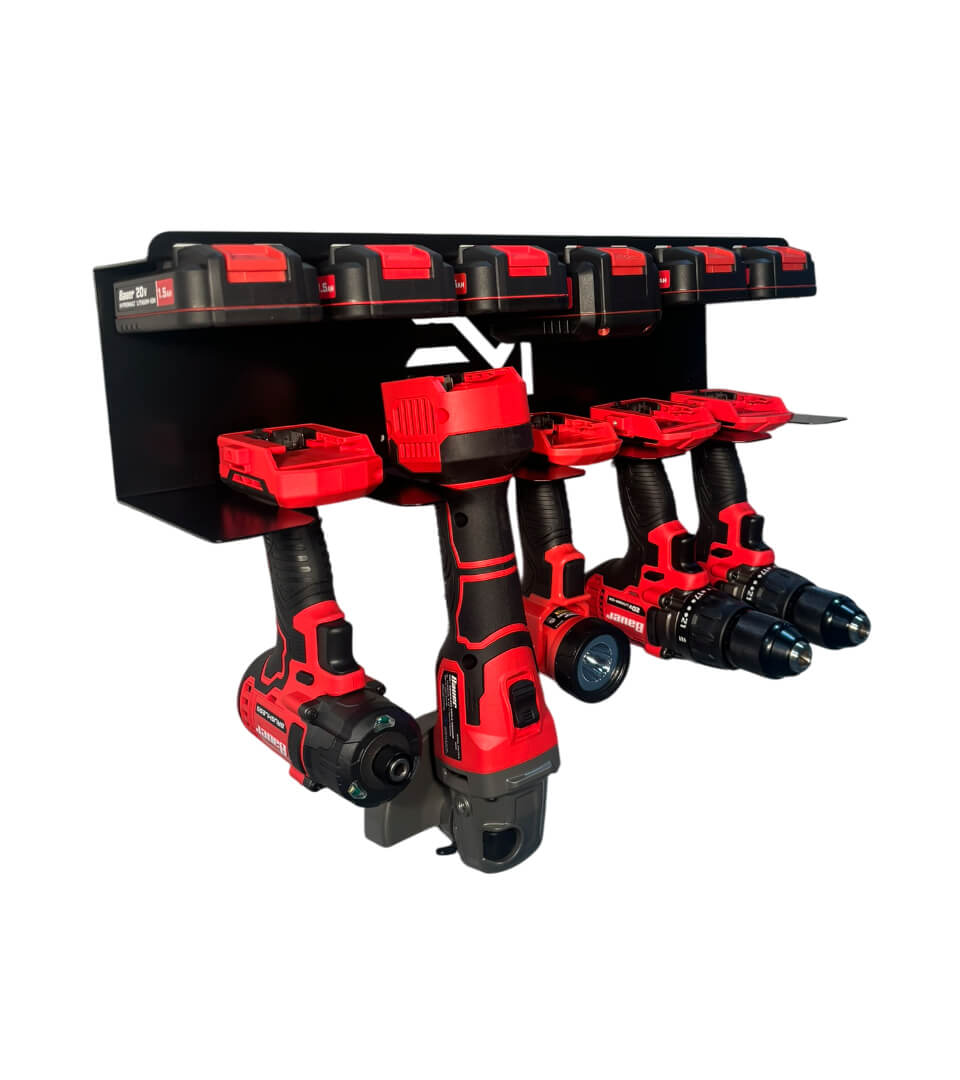 Drill and Battery Shelf compatible with Bauer 20V