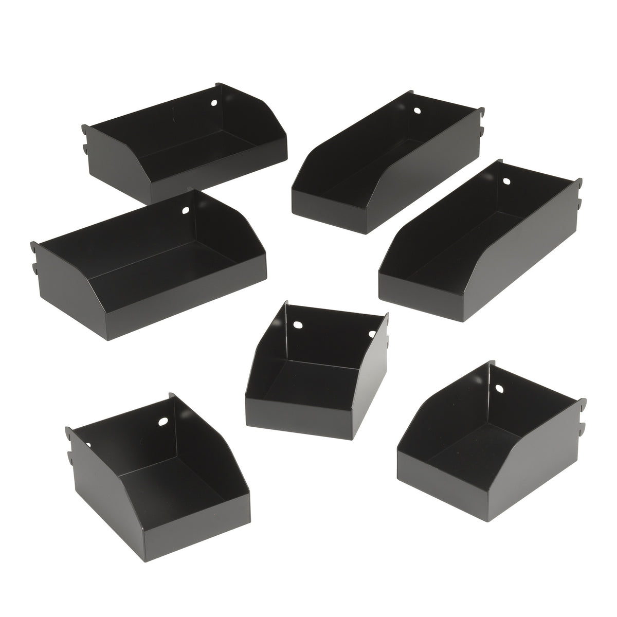 OmniWall Metal Storage Bin Variety Pack - Black