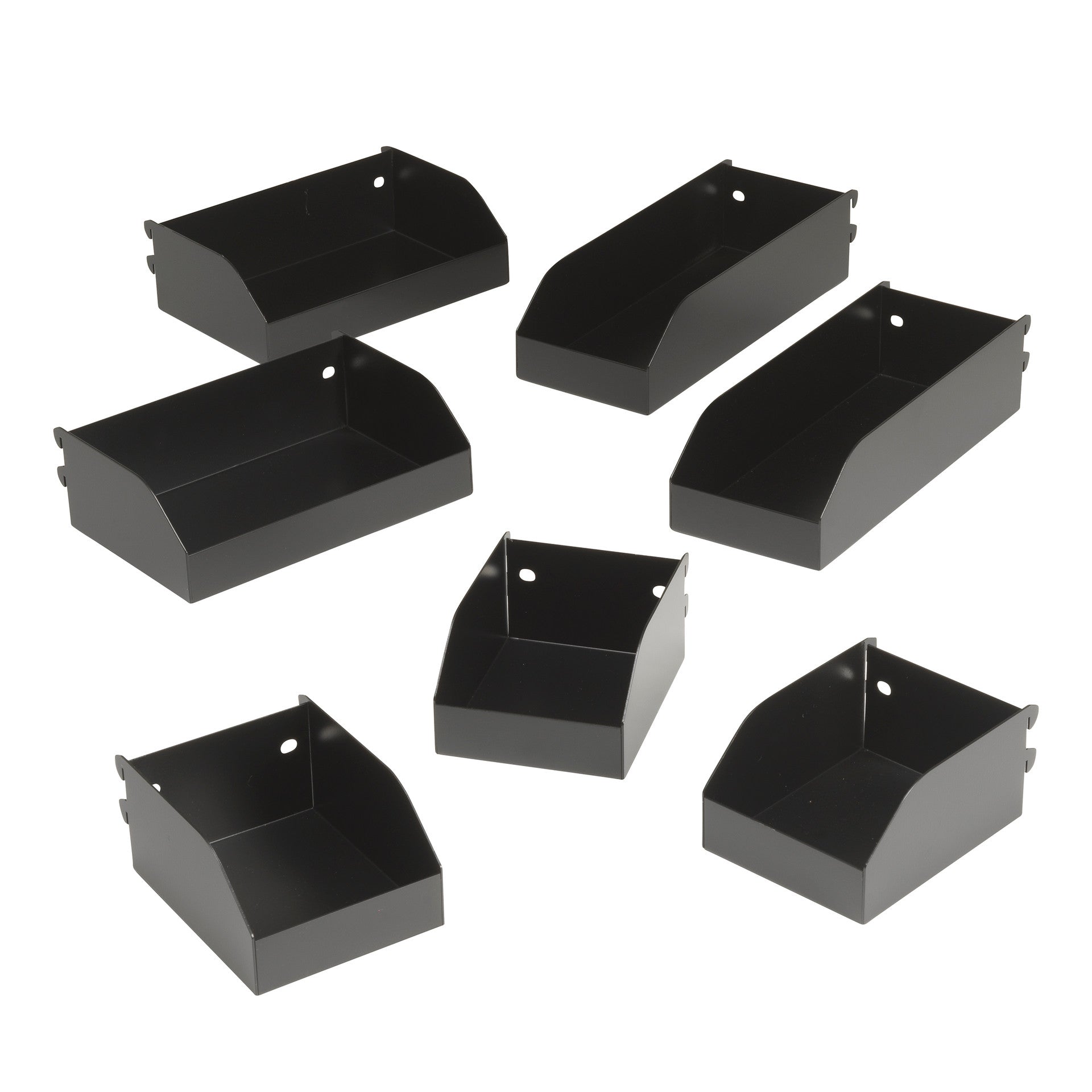 OmniWall Metal Storage Bin Variety Pack - Black