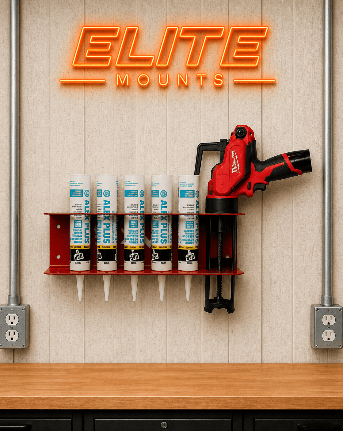Elite Mounts Caulk Gun Holder - Compatible with Milwaukee, photo 5 of 5