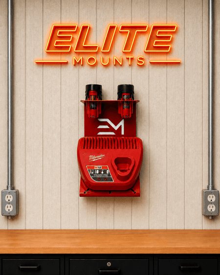 Elite Mounts Charger and Battery Mount - Compatible with Milwaukee 12v Battery, photo 5 of 5