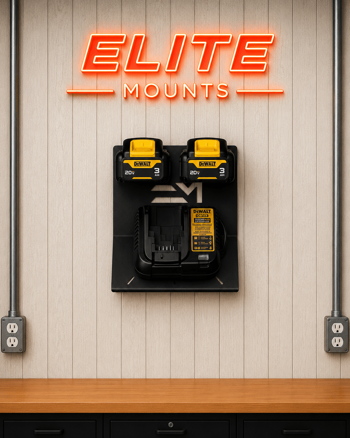Elite Mounts Charger and Battery Mount compatible with Dewalt 20V, photo 5 of 5