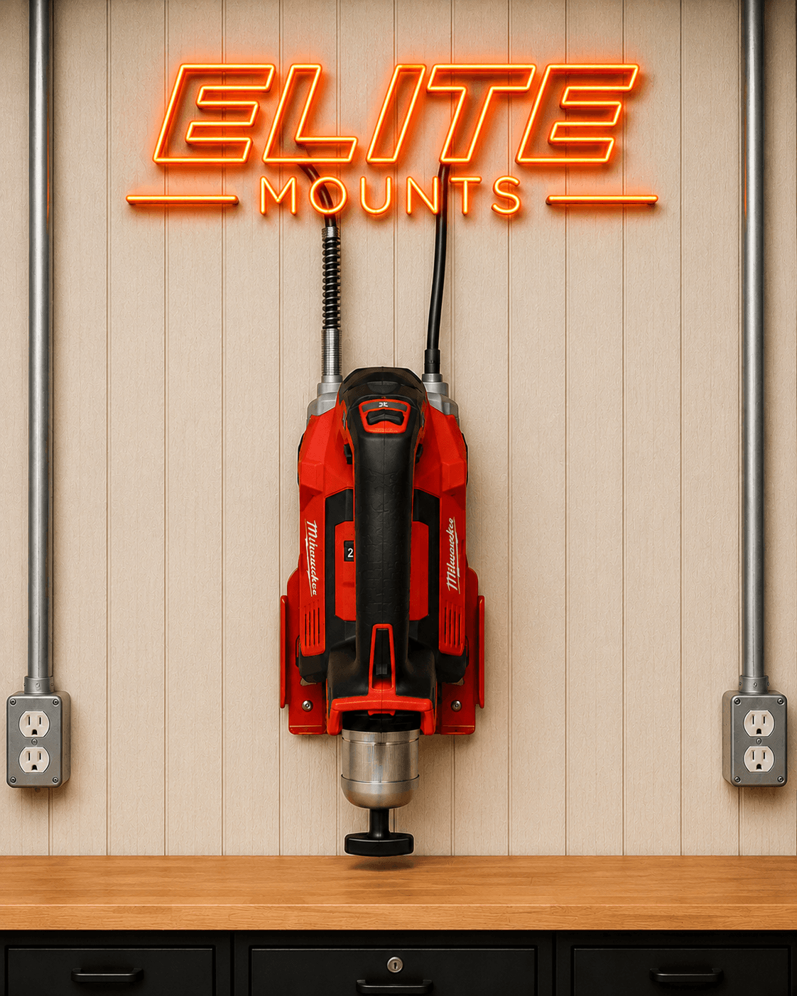 Elite Mounts Cordless Grease Gun Mount - Compatible with Milwaukee, photo 6 of 6