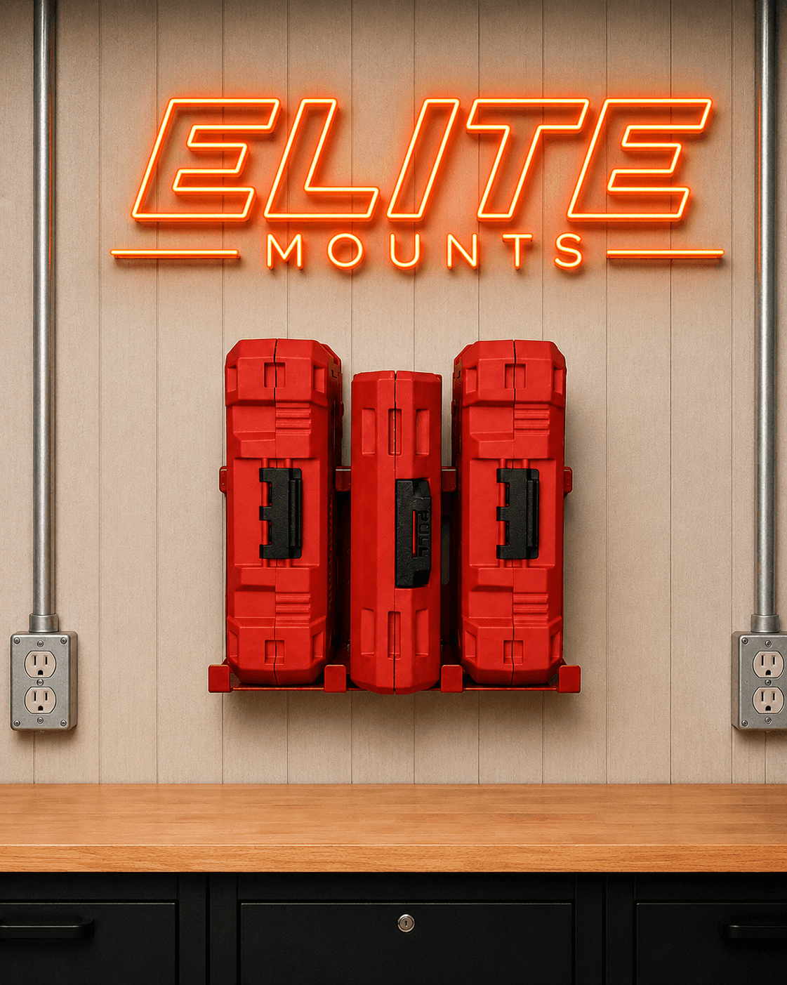 Elite Mounts Drill Bit Storage Shelf - Compatible with Milwaukee, photo 5 of 5