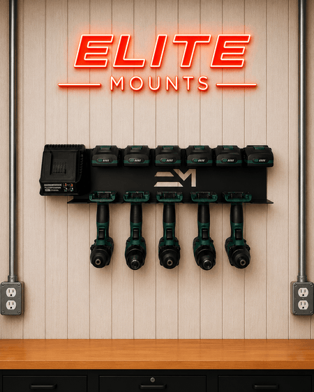 Elite Mounts Drill & Locking Battery Charging Station compatible with Masterforce 20v, photo 5 of 5