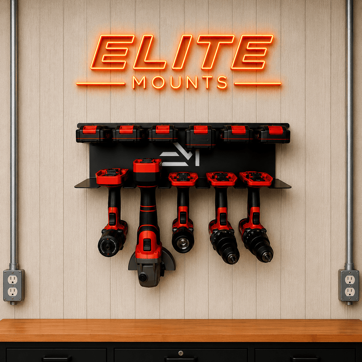 Elite Mounts Drill and Battery Shelf compatible with Bauer 20V, photo 5 of 5