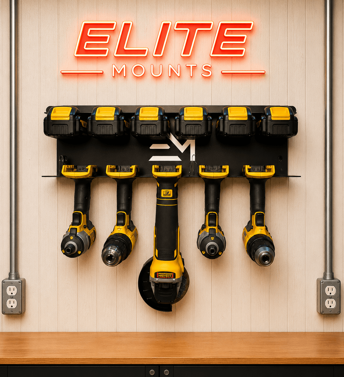 Elite Mounts Drill and Battery Shelf compatible with DeWalt 20V, photo 5 of 5