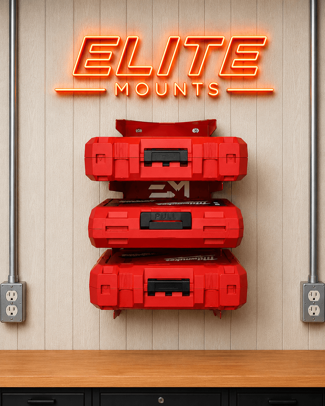Elite Mounts Drill Bit Storage Rack - Compatible with Milwaukee, photo 5 of 5