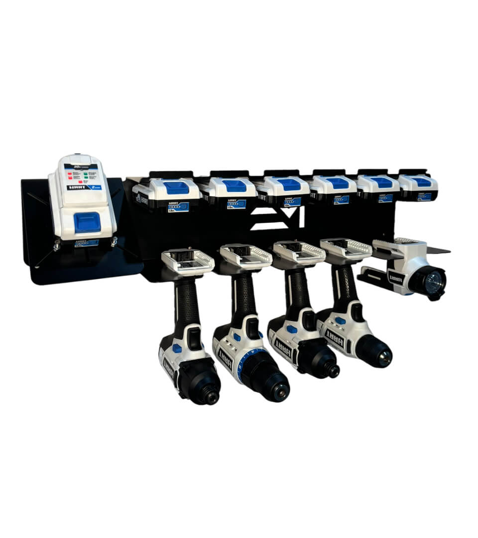 Drill & Locking Battery Charging Station compatible with Hart 20v