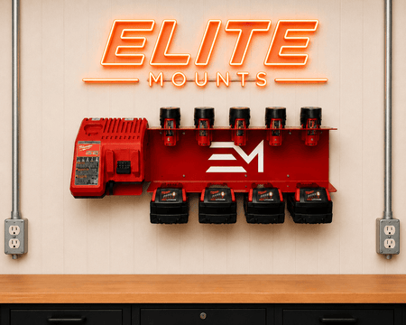 Elite Mounts Locking and Battery Charging Station - Compatible with Milwaukee 12v,18v Battery, photo 5 of 5
