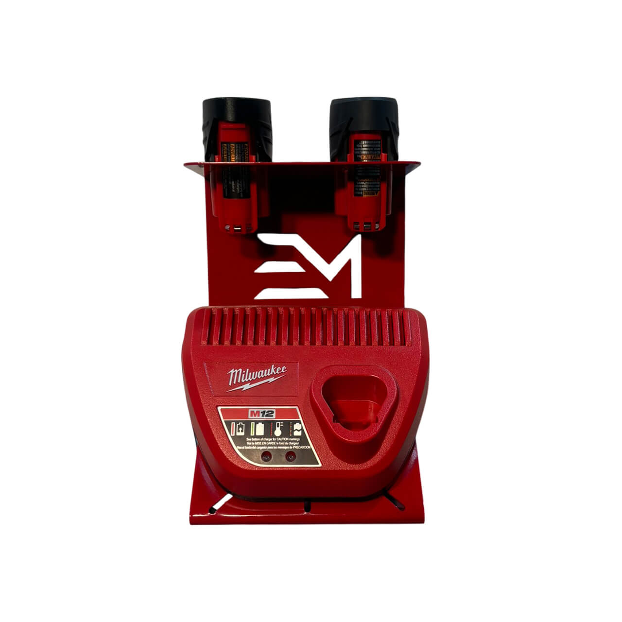 Charger and Battery Mount – Compatible with Milwaukee 12v Battery