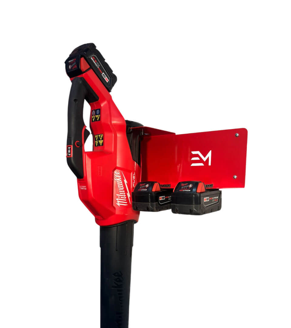 Leaf Blower and Battery Mount – Compatible with Milwaukee 18v Battery