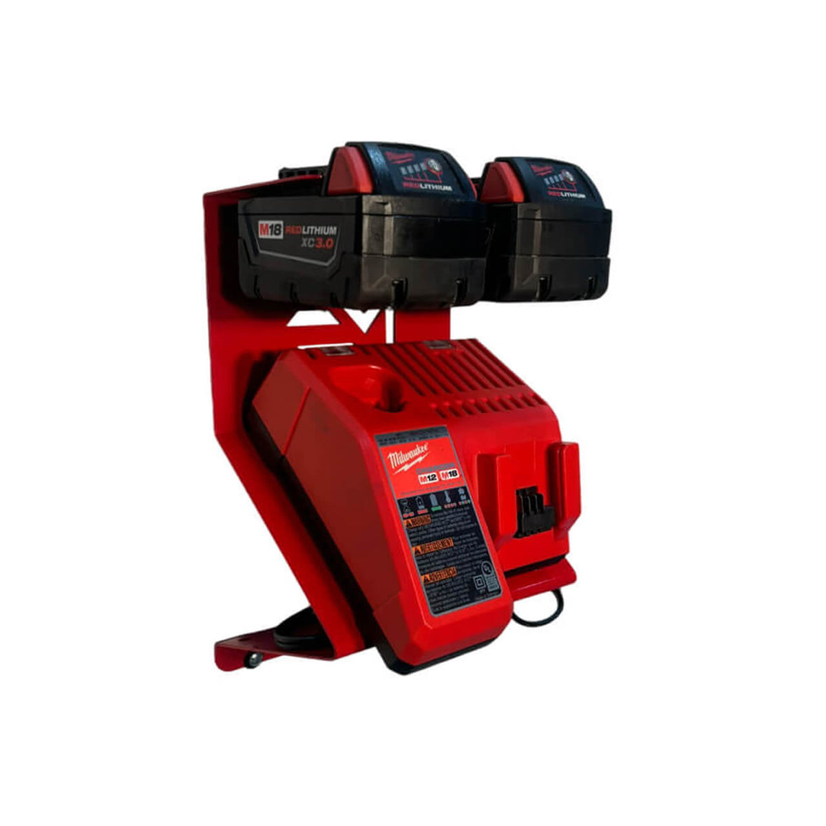 Charger and Battery Mount – Compatible with Milwaukee 18v Battery