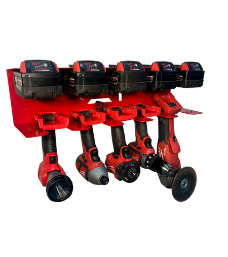 Drill and Battery Organizer – Compatible with Milwaukee 18v Battery