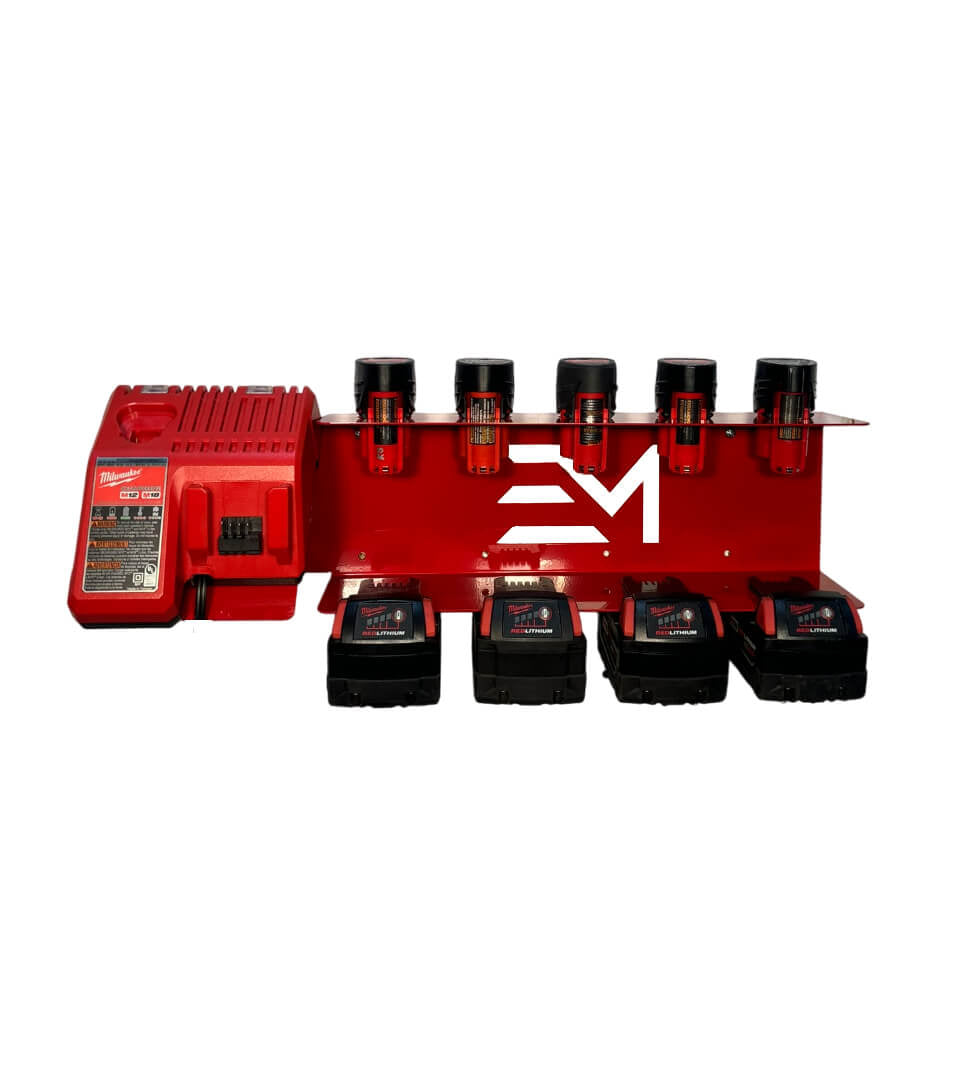 Elite Mounts Locking and Battery Charging Station - Compatible with Milwaukee 12v,18v Battery, photo 3 of 5