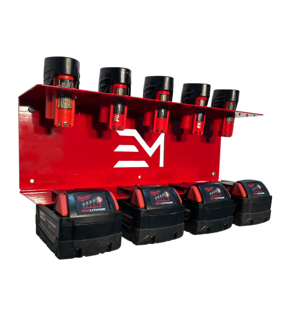 Elite Mounts Locking & Battery Holder - Compatible with Milwaukee 12v,18v Battery, photo 1 of 5