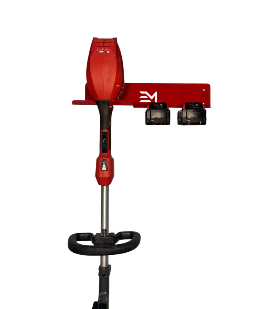 String Trimmer and Battery Mount – Compatible with Milwaukee 18v Battery