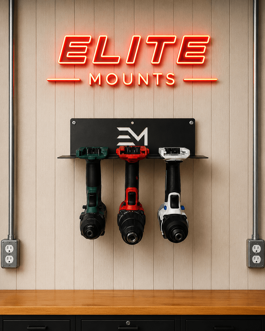 Elite Mounts Universal 3-Slot Drill Organizer, photo 5 of 5