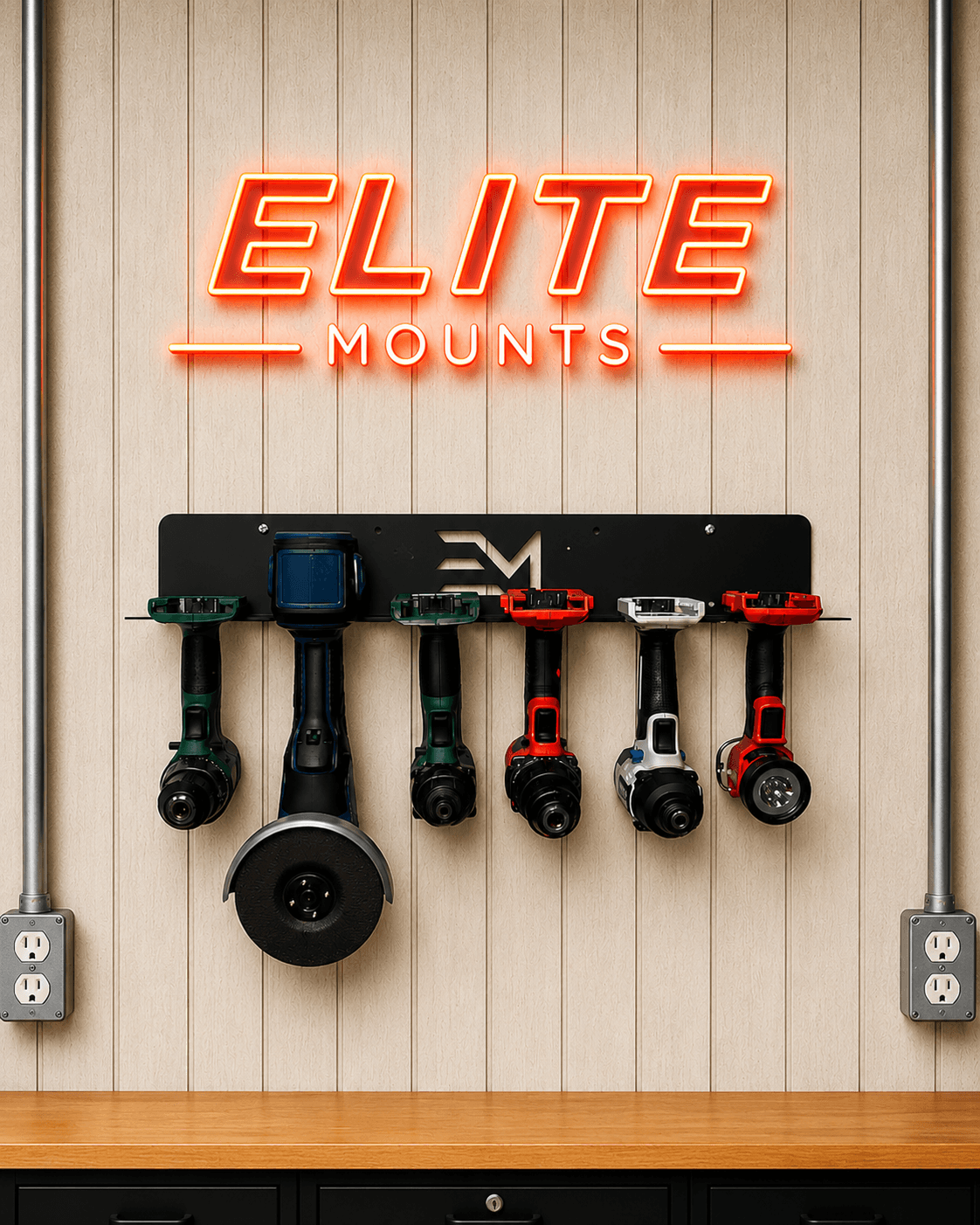 Elite Mounts Universal 6-Slot Cordless Tool Organizer, photo 5 of 5