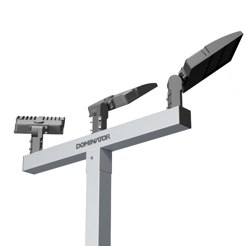Dominator Basketball Court Light Pole, Full Assembly